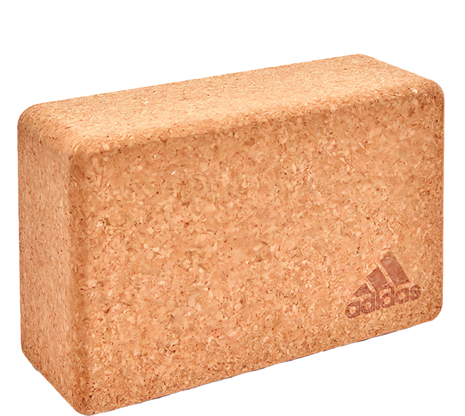 adidas 愛迪達 高密度軟木瑜珈磚 ADYG-20102 750g, 軟木色, 1個