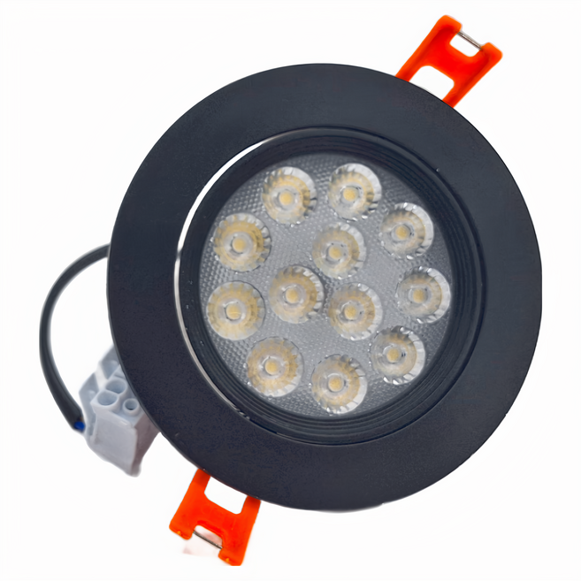 APEX LIGHTING 艾沛斯照明 9cm 10W 萊恩嵌燈 12珠 黑殼 6500K AP-D0910D-B2, 白光, 1個