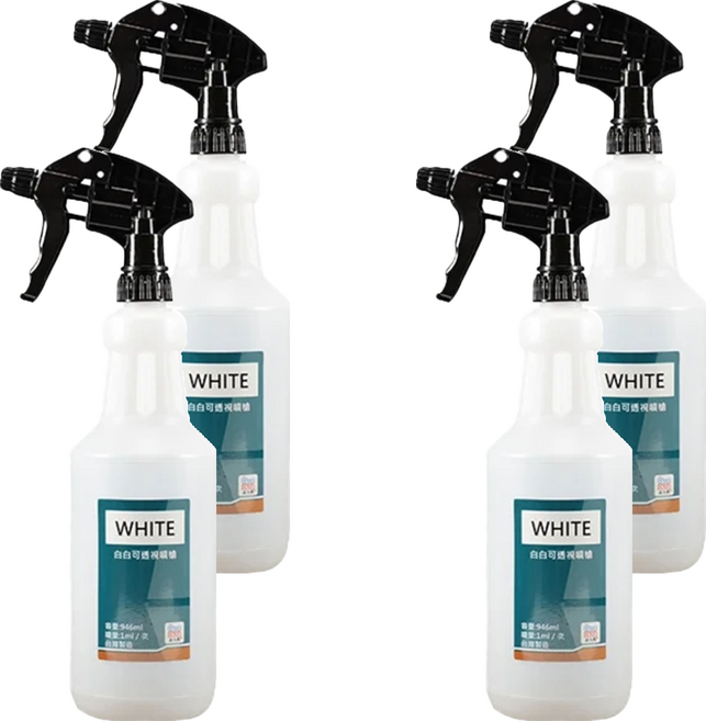 BEER BEAR 皮久熊 白白可透視噴槍 MY-7056 7 x 32cm 946ml, 4個, 白色