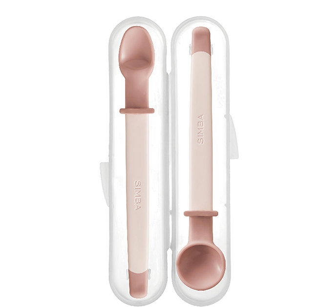 Simba 小獅王辛巴 美味軟糖湯匙組, 栗粉色, 1組