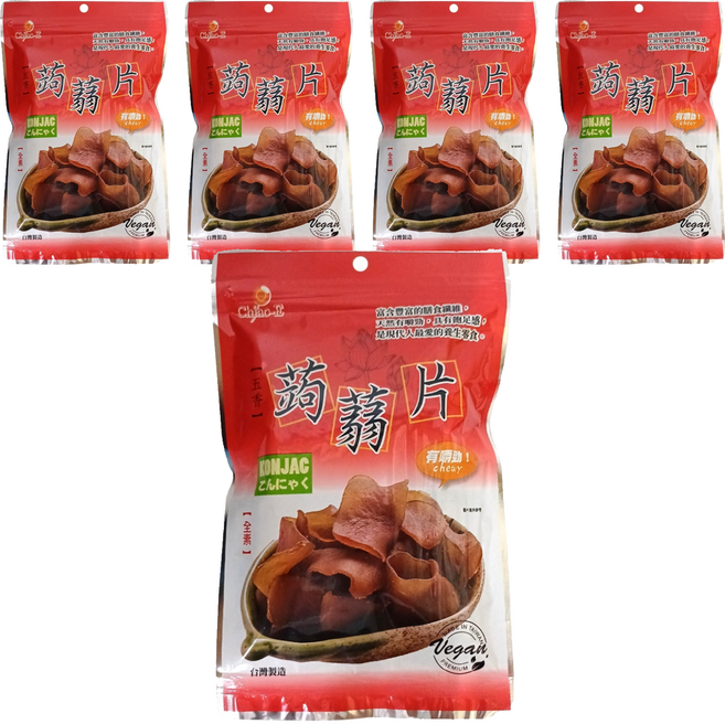 Chiao-E 巧益 五香蒟蒻片 全素, 100g, 5包