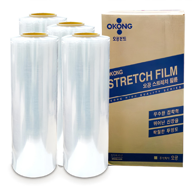 OKONG 拉伸膜 30mic x 500mm x 200m 1盒, 透明