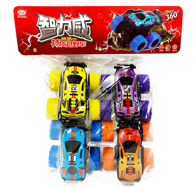 澄毅玩具 摩輪慣性越野車 可360度旋轉 899367 4個, 1組, 多色