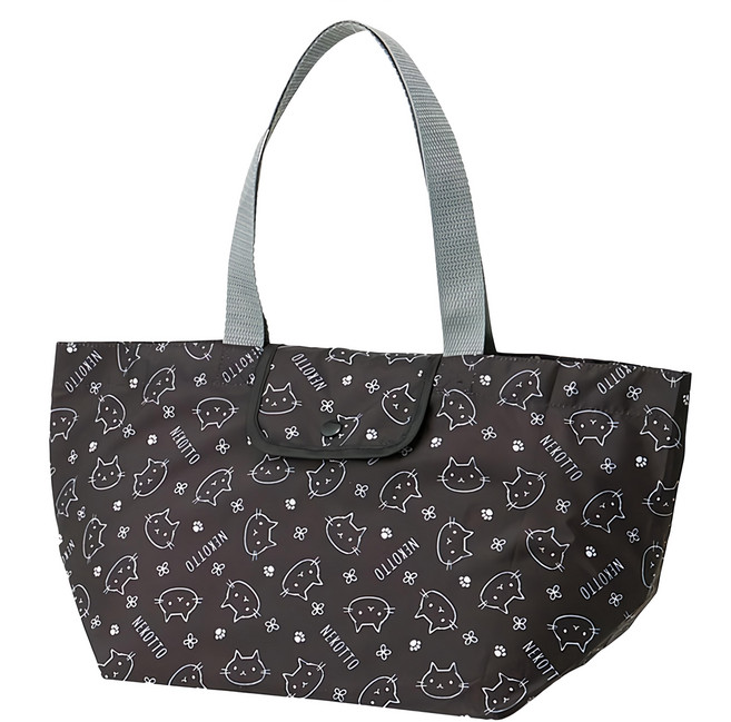 Skater 可折疊收納環保購物袋, 黑色, 1個