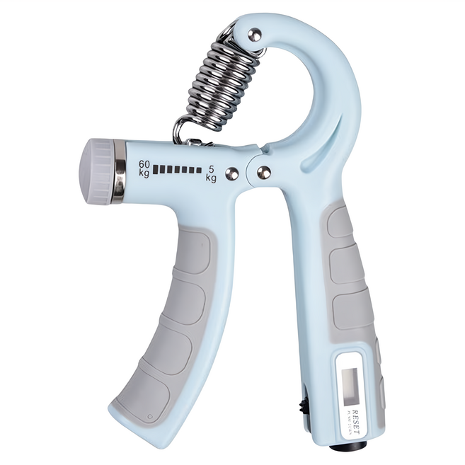 LEADER X Mellow Morandi 可調節智能計數握力器 人體工學設計 TPR舒適防滑握把, 藍色, 1個