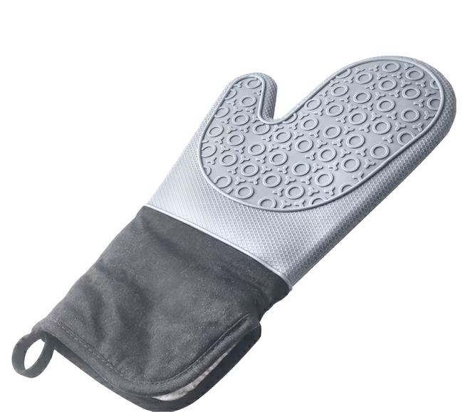 ibili 止滑矽膠隔熱手套 耐熱-60~230度C 尺寸33.5x18.5公分, 灰黑, 1支