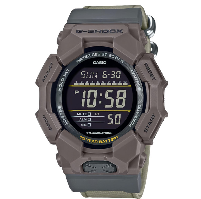 CASIO 卡西歐 G-SHOCK 天然染料 10年電力 電子手錶 GD-010CE-5
