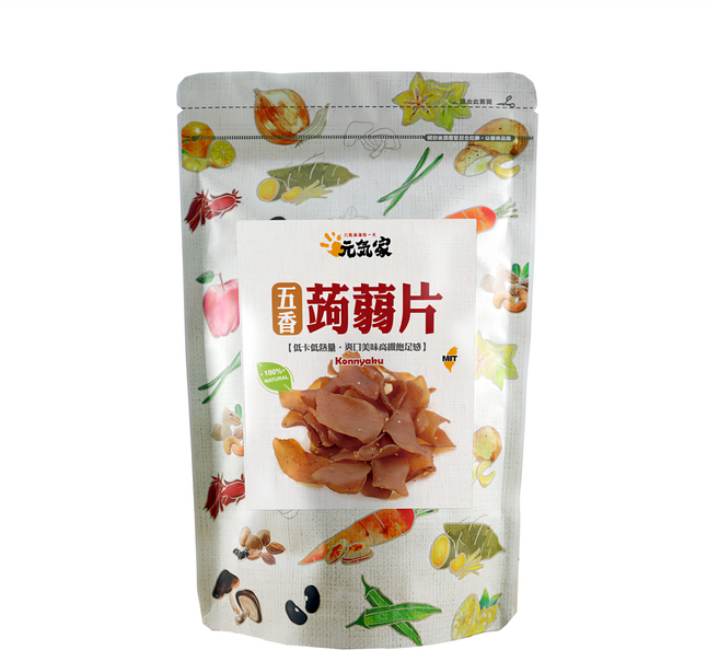 元氣家 高纖五香蒟蒻片, 200g, 1包