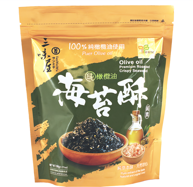 三味屋 100%純橄欖油海苔酥, 50g, 1包