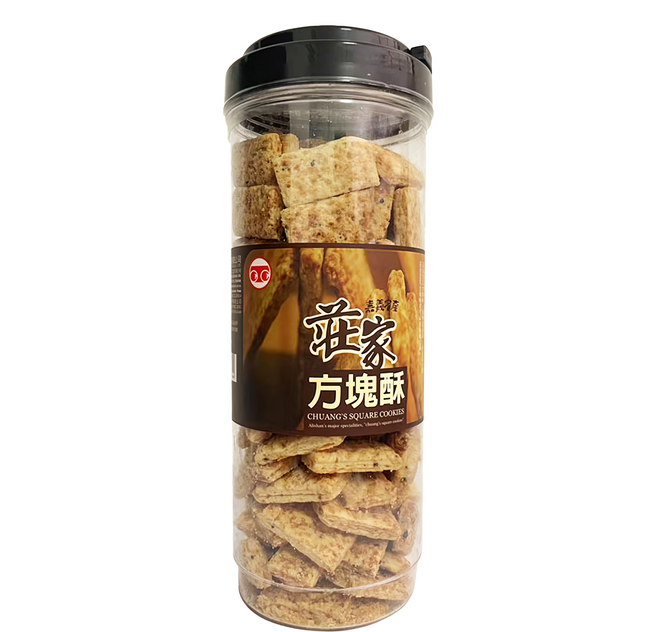 莊家 黑芝麻方塊酥, 1罐, 430g