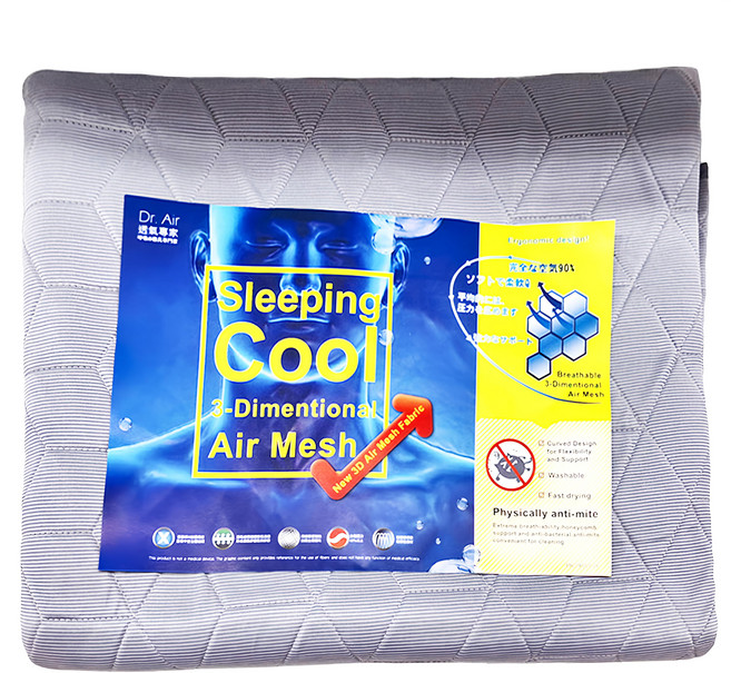 Dr.Air 透氣專家 3D極酷涼沁新降溫涼墊, 冷灰