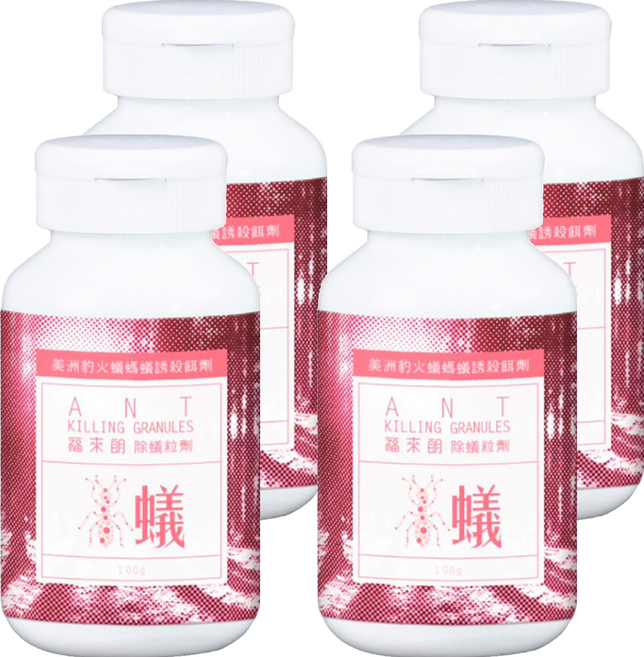HUKUROU 福來朗 除蟻粒劑 100g 粒狀劑型 紅火蟻防治適用, 4罐