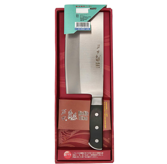RiteNife Taiwan 正士 梅系列 斬剁兩用刀 450g, 銀色 + 黑色, 1支