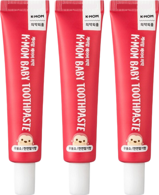 MOTHER-K 植萃嬰幼兒無氟牙膏, 30g, 3條