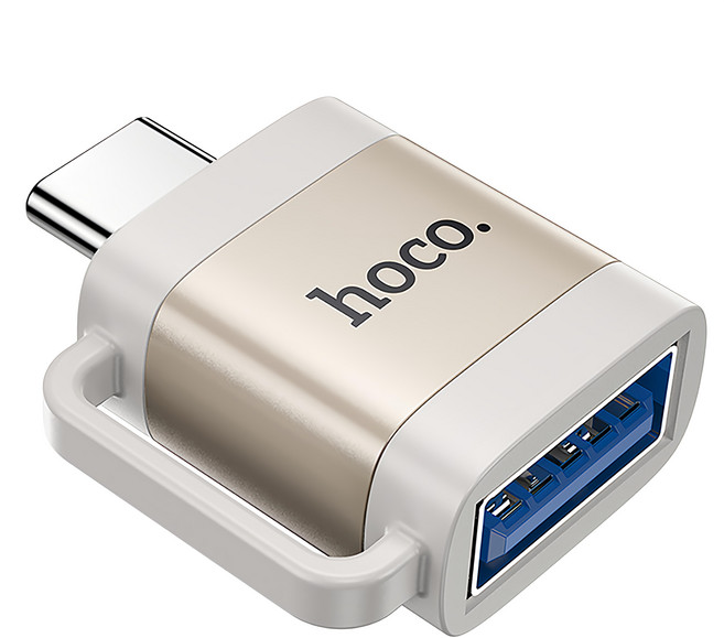hoco. 浩酷 Type-C公轉USB母OTG轉接頭 UA31C, 灰色, 28.03mm, 1個