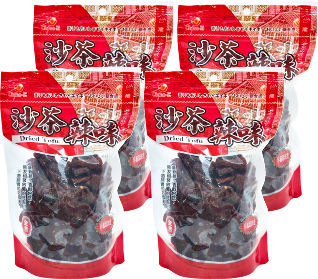 Chiao-E 巧益 沙茶辣味豆干, 4包, 320g