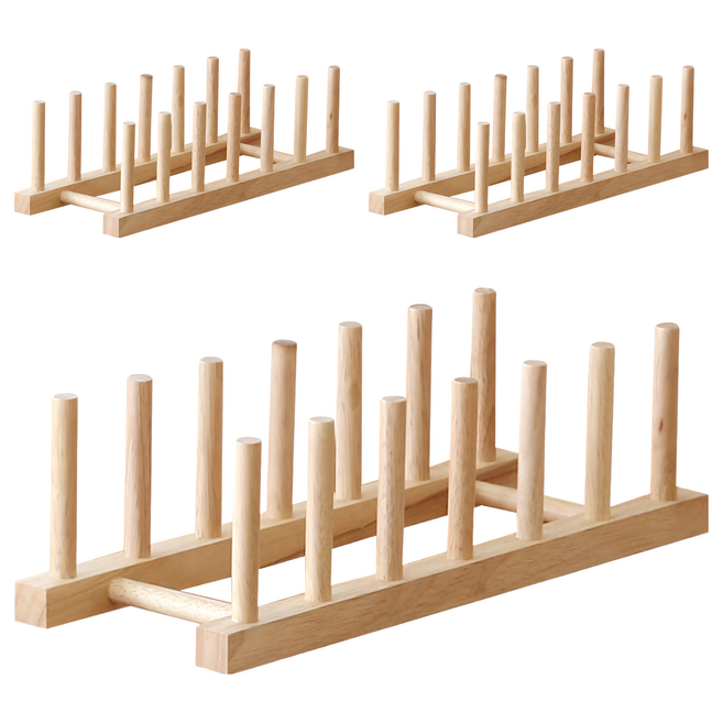 MONOMENT 原木餐盤立架 34.5*13*10公分, 木頭色, 3個