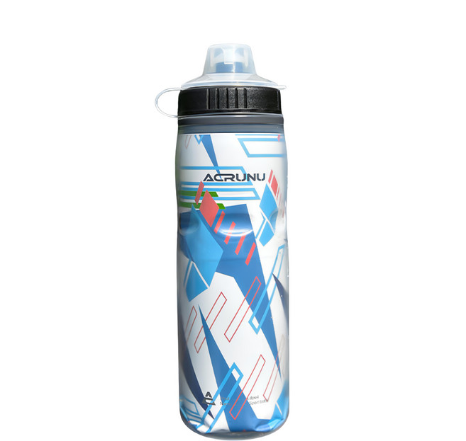 ACRUNU 路跑/自行車擠壓式運動水壺 600ml 藍白色, 1個