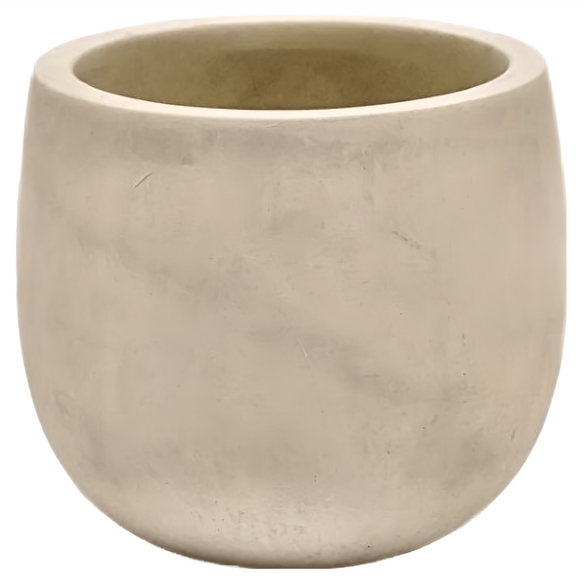 中圓底水泥盆, 奶茶色, 1個