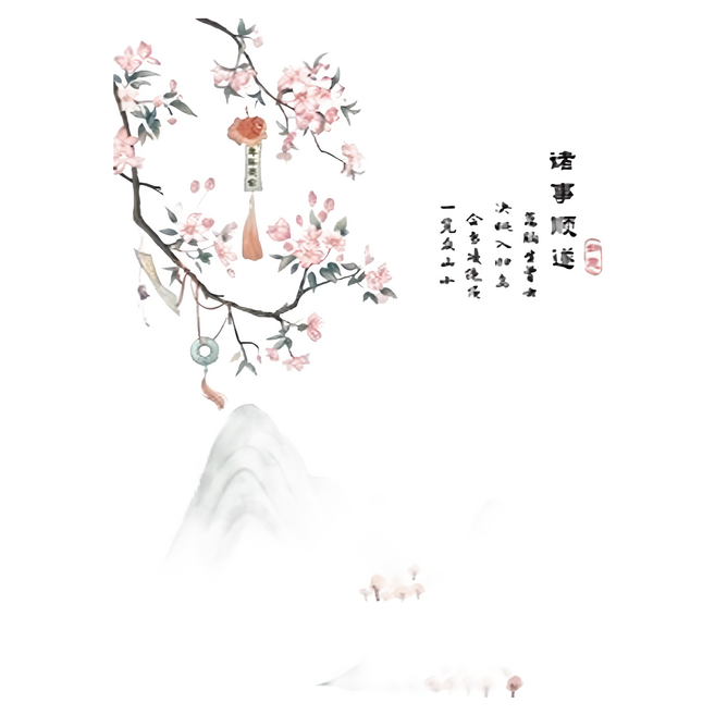 chinese style系列 壁貼 2張 90 x 30cm C077, 多色