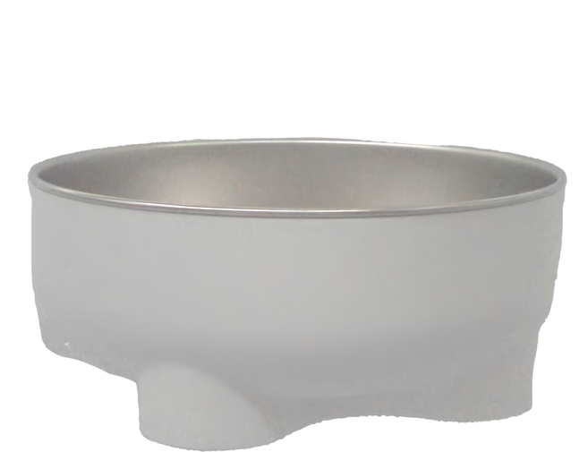 四葉幸運草不鏽鋼寵物碗 15 x 13 x 9cm 185g, 簡約白, 1個