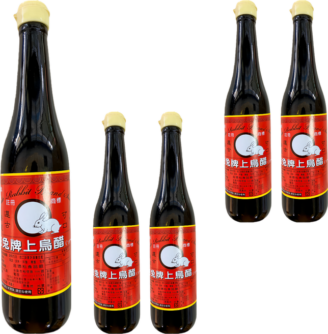 白兔牌 上烏醋, 500ml, 5瓶