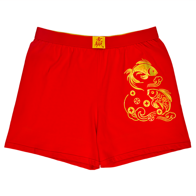 命運好好玩 男款富貴有魚福祿內褲3件組 XL~XXL 含艾草