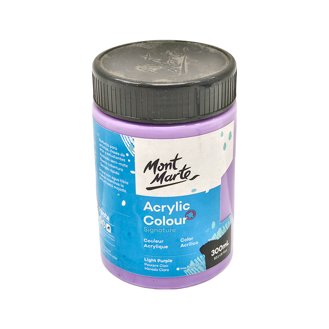 Mont Marte 蒙瑪特 壓克力顏料 MSCH3051 10 x 6.5cm 淺紫, 1色, 395g, 300ml
