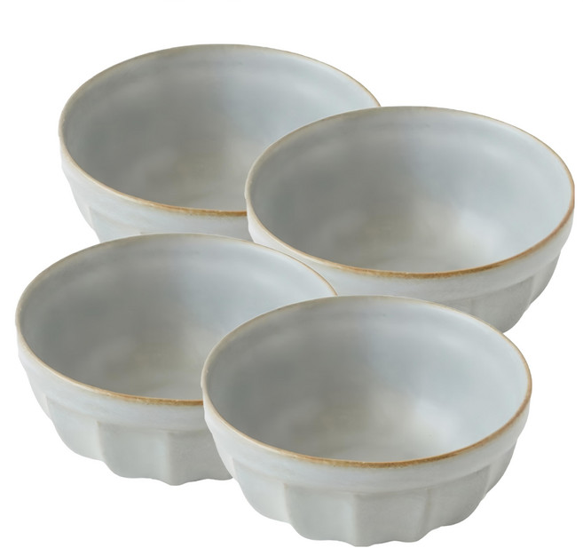 JUST HOME 覓靜陶瓷飯碗 5750-02C 5吋, 柔灰色, 陶瓷碗, 4個