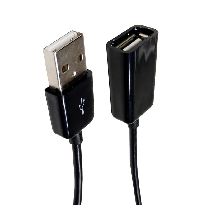 Bravo-U USB 2.0 G.手機充電傳輸延長線 1m, 黑色, 1條