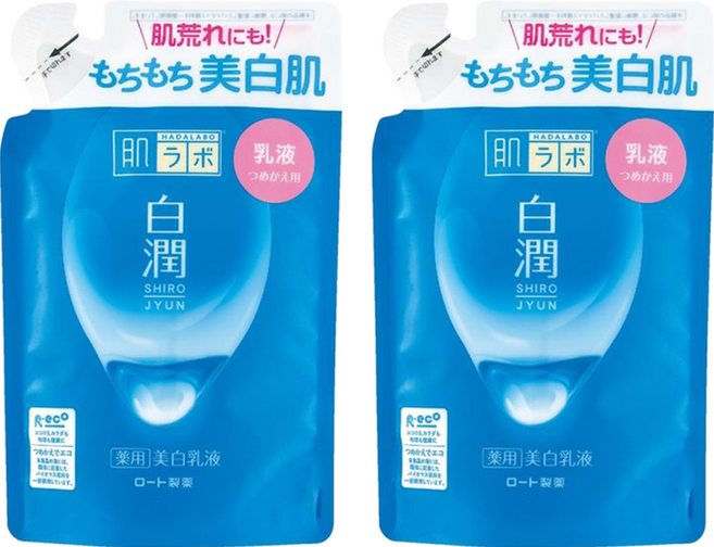 HADALABO 肌研 白潤乳液 補充包, 140ml, 2包