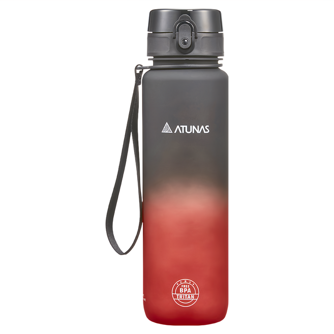 ATUNAS 歐都納 漸層炫彩運動瓶 A1KTEE05N, 黑暴紅, 1L, 1瓶