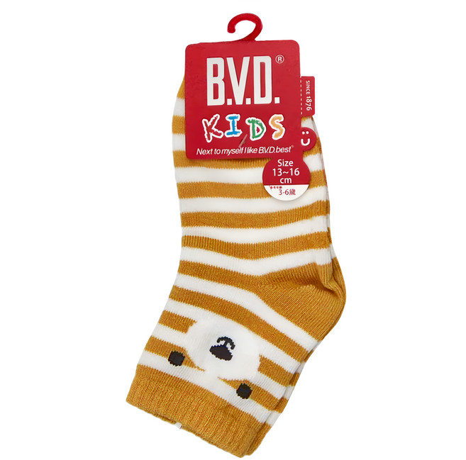 B.V.D. 熊熊1/2童襪 Set 6雙