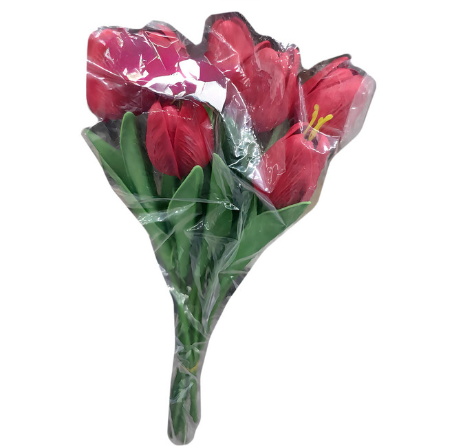 仿真鬱金香 8 x 34.5cm 13g, 红色, 10支