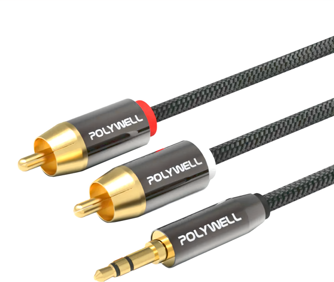 POLYWELL 寶利威爾 三極 影音線 3.5mm, PW15-W52-B020, 1條