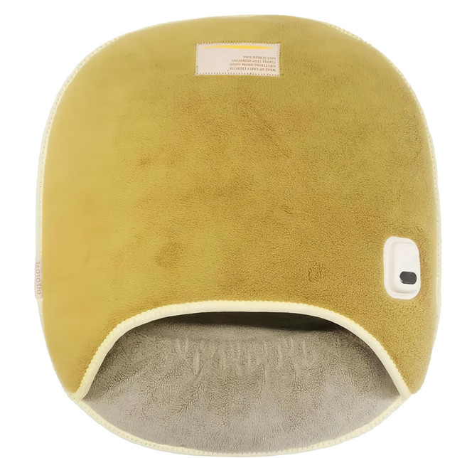 Solove 素樂 暖腳寶 按摩功能 NTC智能恆溫 奧粒絨環保面料, 芥末綠, R15