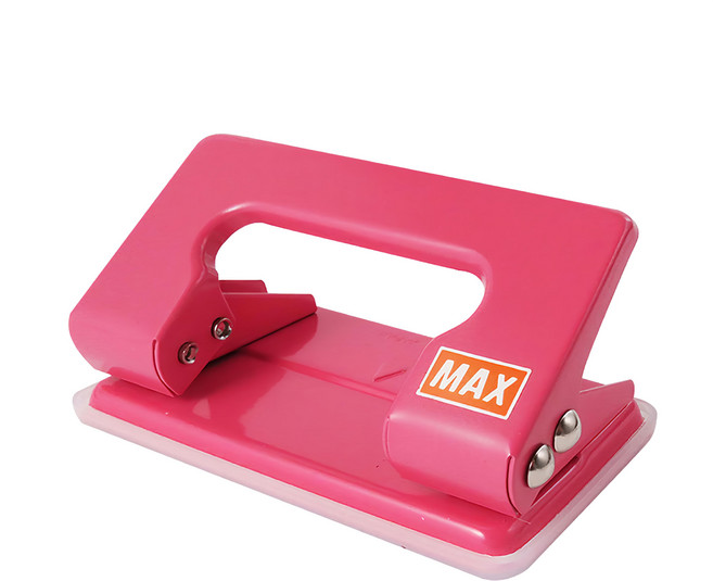 MAX 美克司 打孔機 雙孔 粉紅色 一次最多可12張紙, 1個