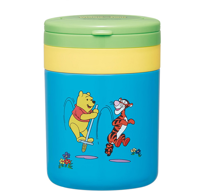 Skater 折疊手柄不鏽鋼保溫罐, 維尼與跳跳虎, 300ml, 1個