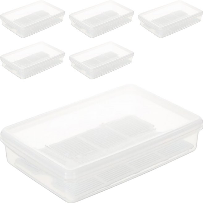 KEYWAY 聯府 日常B3長型保鮮盒3L, 6組, 容器 + 蓋子