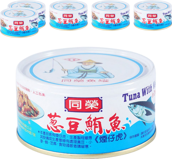同榮 蔥豆鮪魚 煙仔虎, 185g, 6罐