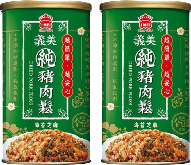 義美 海苔芝麻純豬肉鬆, 175g, 2罐