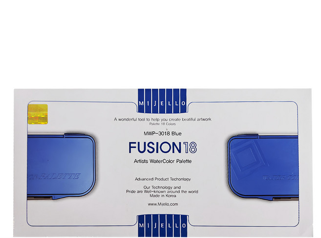 MIJELLO 美捷樂 Fusion 18 藝術家水彩調色盤 MWP-3018 藍色, 18格, 1個
