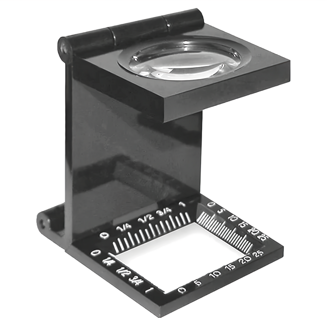 CARSON 卡薾紳 Linen 針線折疊放大鏡 5x 放大倍率, Black, 1個