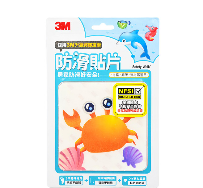 3M 防滑貼片 海洋, 6片, 顏色隨機