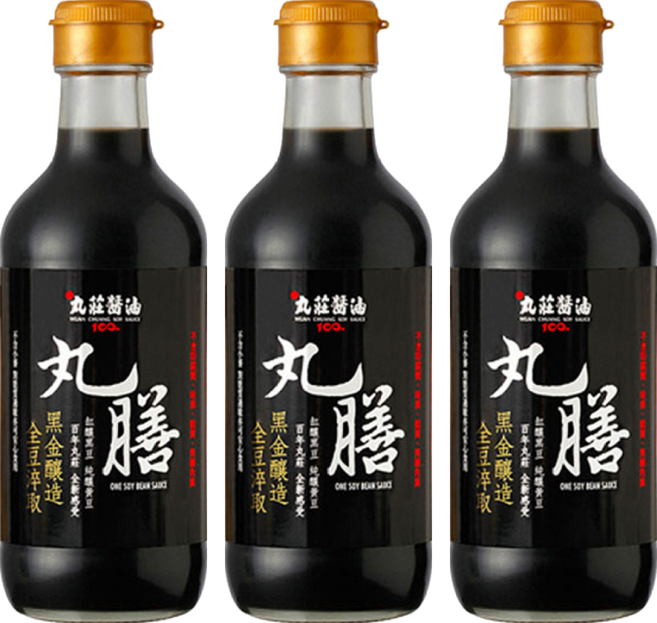 丸莊醬油 丸膳全豆萃取純釀醬油, 300ml, 3瓶