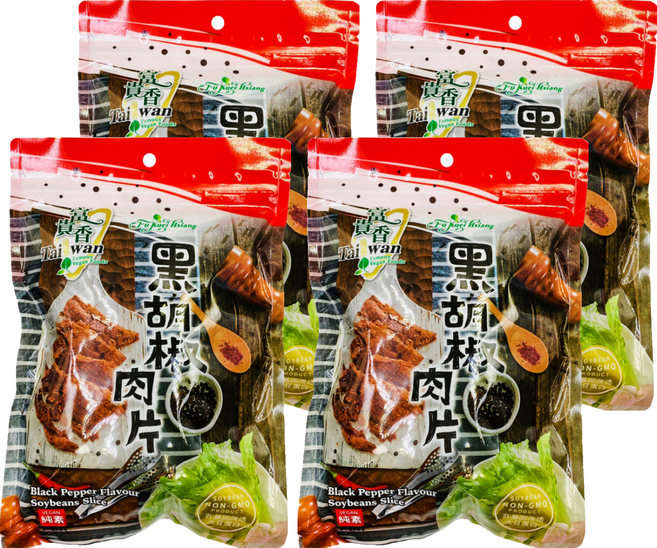 富貴香 黑胡椒素肉片 純素, 260g, 4包