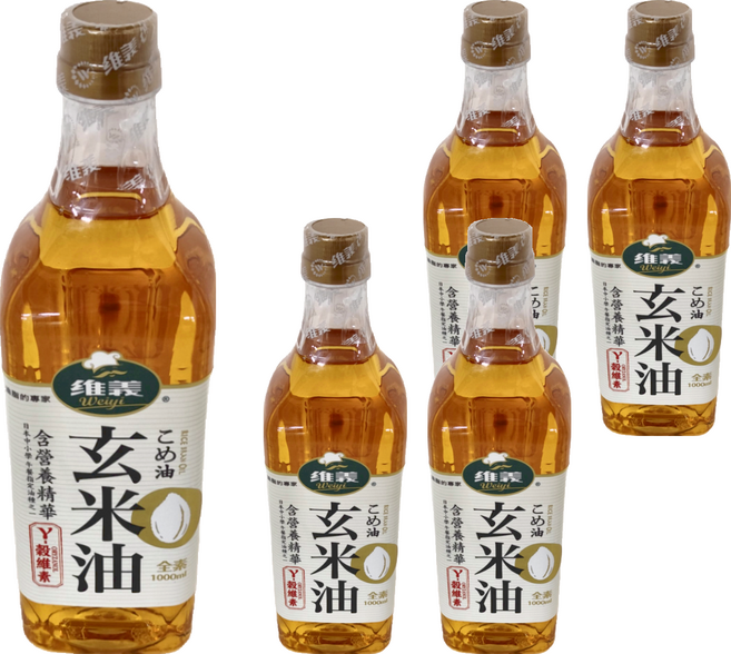 維義 玄米油, 1L, 5瓶