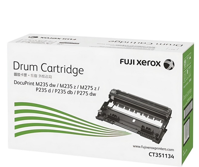 FUJIFILM 富士 黑白285系列 原廠原裝 成像感光鼓 CT351134 光股 12000張, 1個, 黑色 + 白色