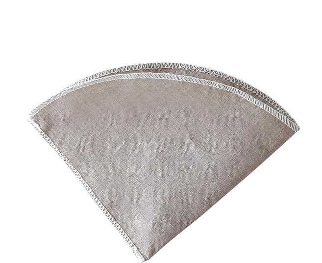 SHIMOMURA 下村 KOGU 珈琲考具 亞麻環保可重複使用錐形咖啡濾布 1-4杯用, 1入, 1個