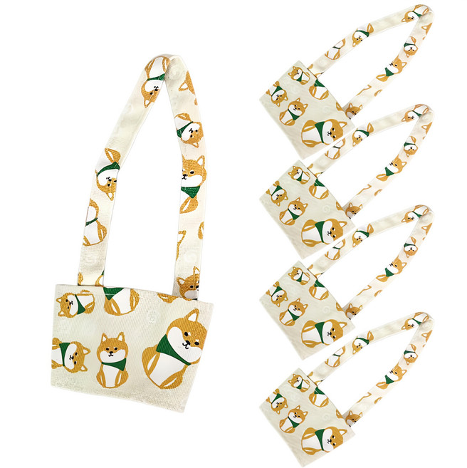 咪咪購物 柴犬杯套 米色, 5個, 1包